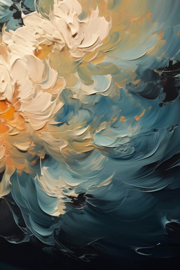 Soft hues blend in graceful swirls Soft hues blend in graceful swirls