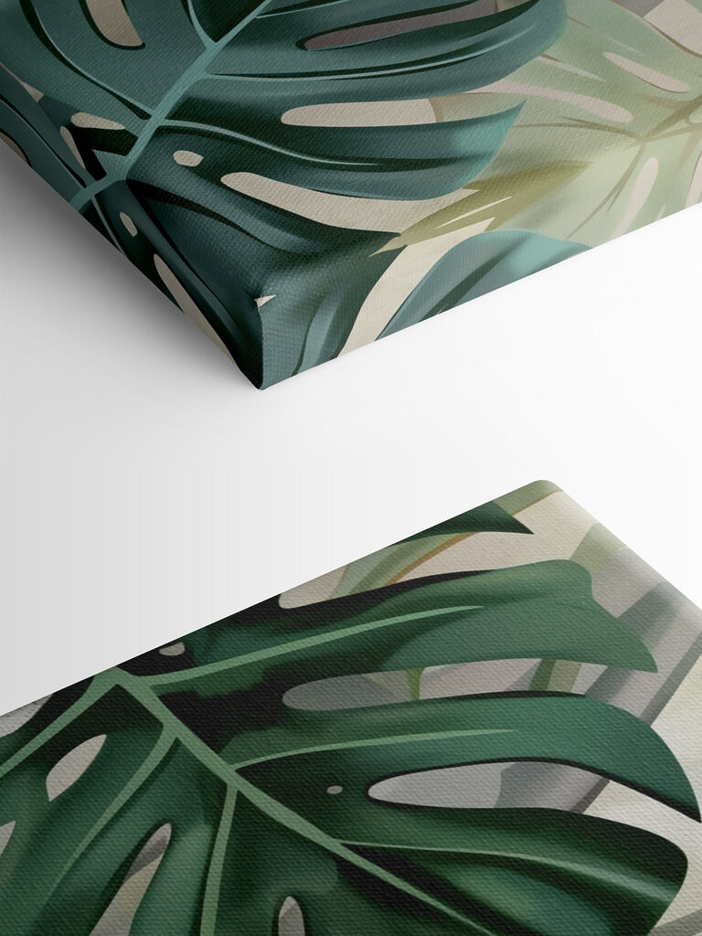 Lush green leaves create a serene backdrop Lush green leaves create a serene backdrop