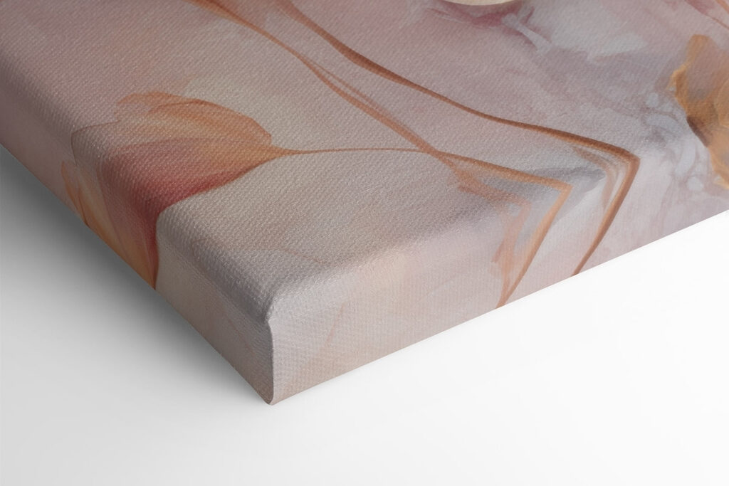 Painting of flowers on a white surface