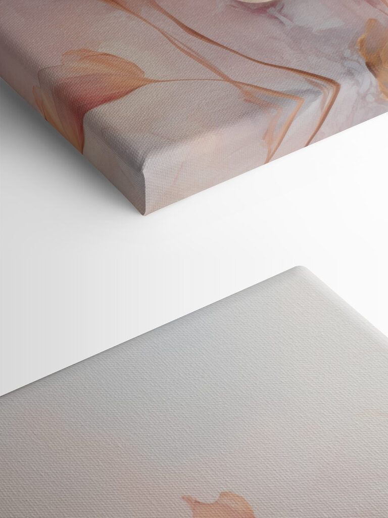 Painting of flowers on a white surface