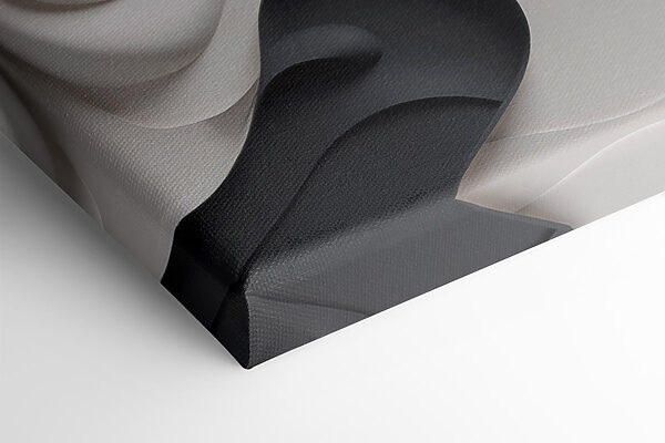 Black and white wavy shapes