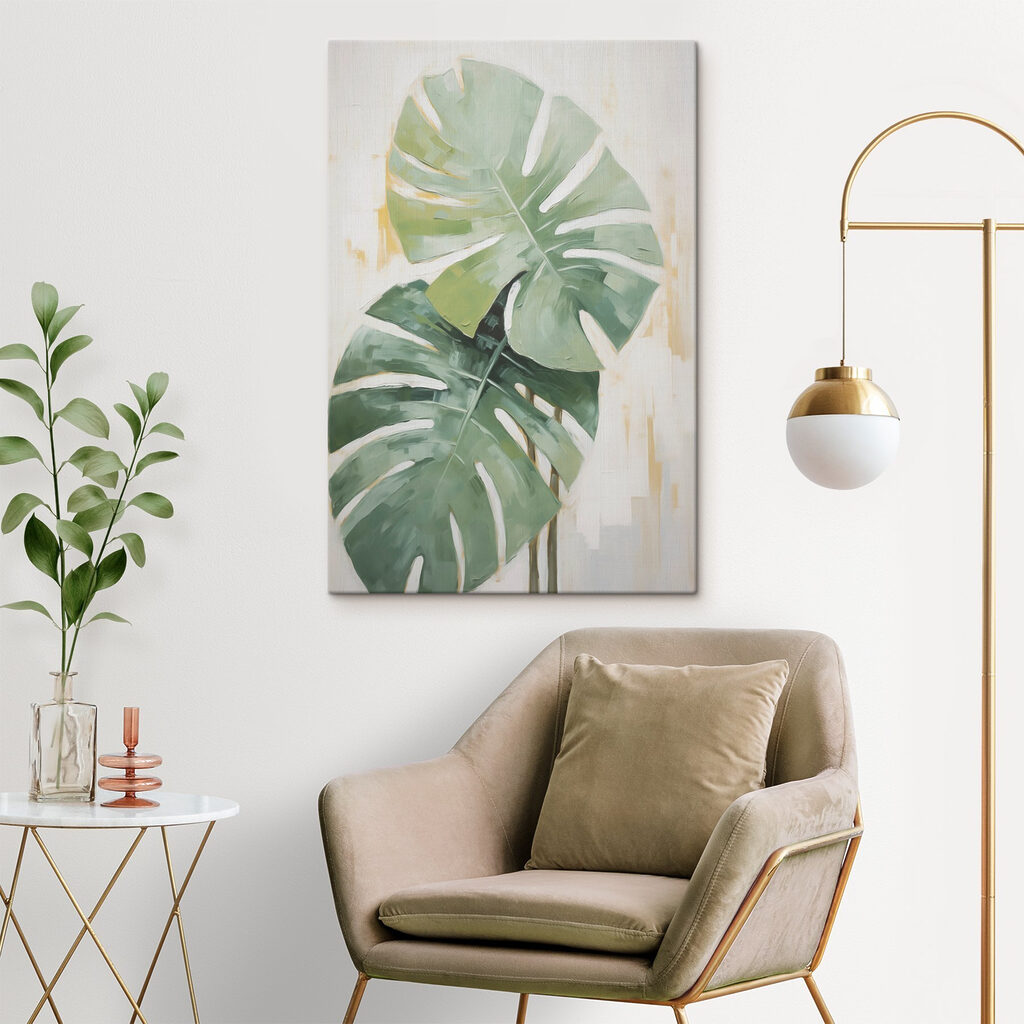 Painting of a large leaf Painting of a large leaf