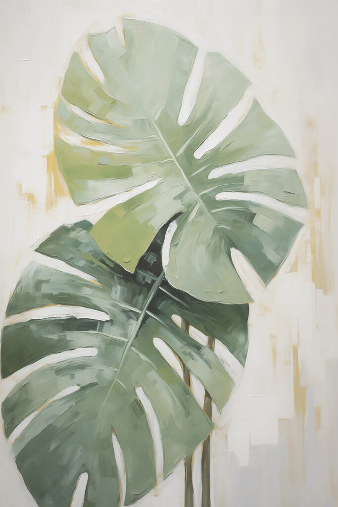 Painting of a large leaf Painting of a large leaf