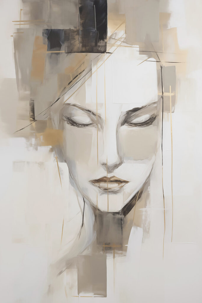 Painting of a woman's face