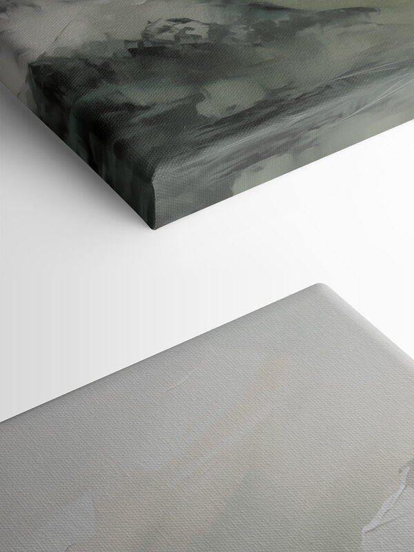 Painting of a mountain range