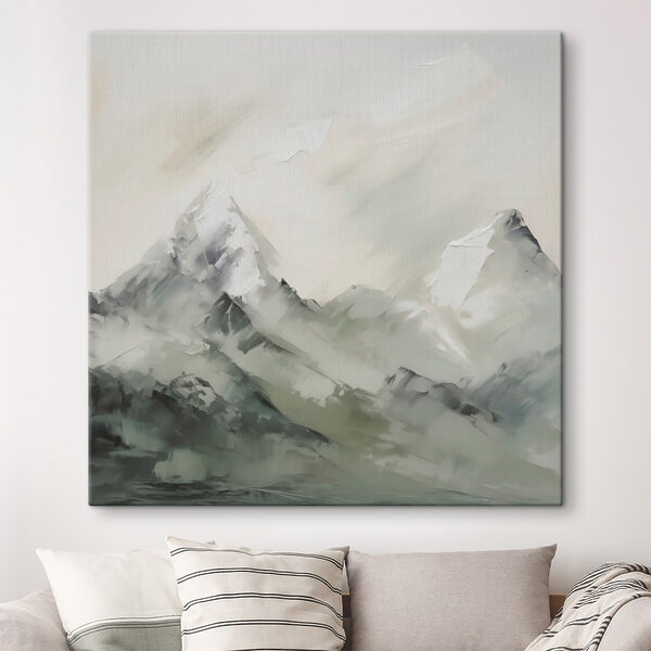 Painting of a mountain range