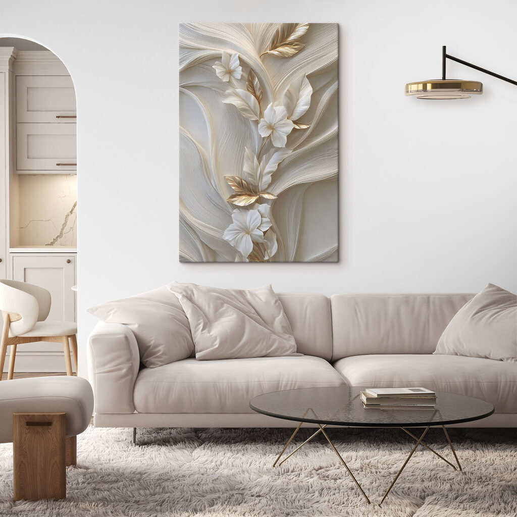 Delicate floral design with flowing lines Delicate floral design with flowing lines