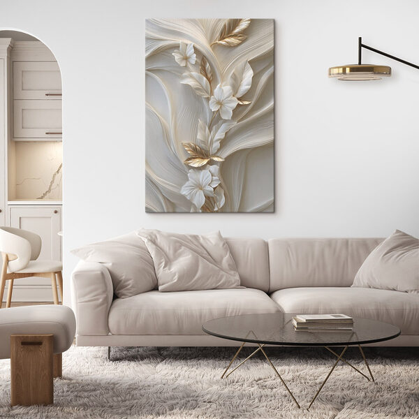 Delicate floral design with flowing lines Delicate floral design with flowing lines