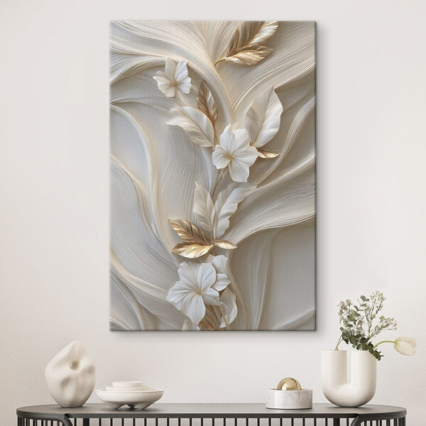 Delicate floral design with flowing lines Delicate floral design with flowing lines