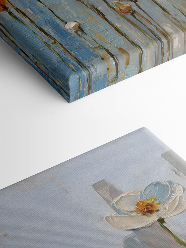 Painting of flowers on a wall Painting of flowers on a wall