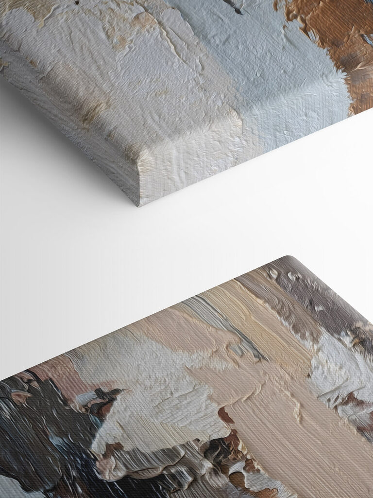 Abstract layers in soft earth tones
