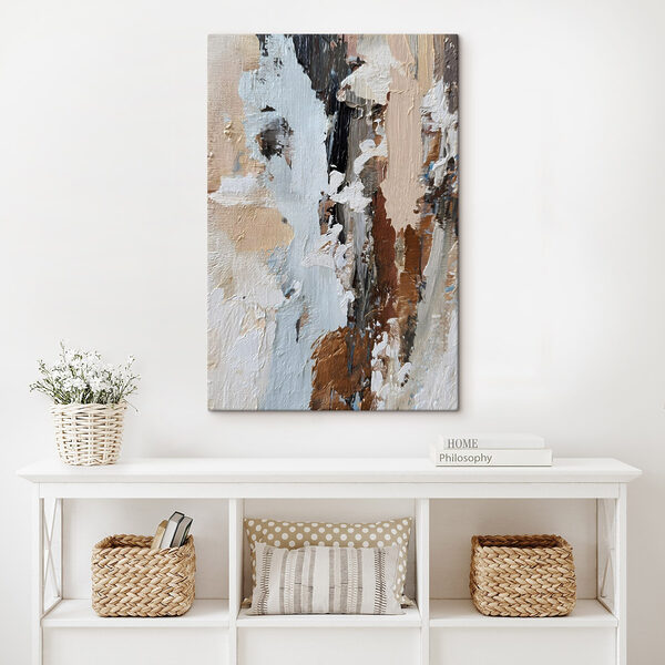 Abstract layers in soft earth tones