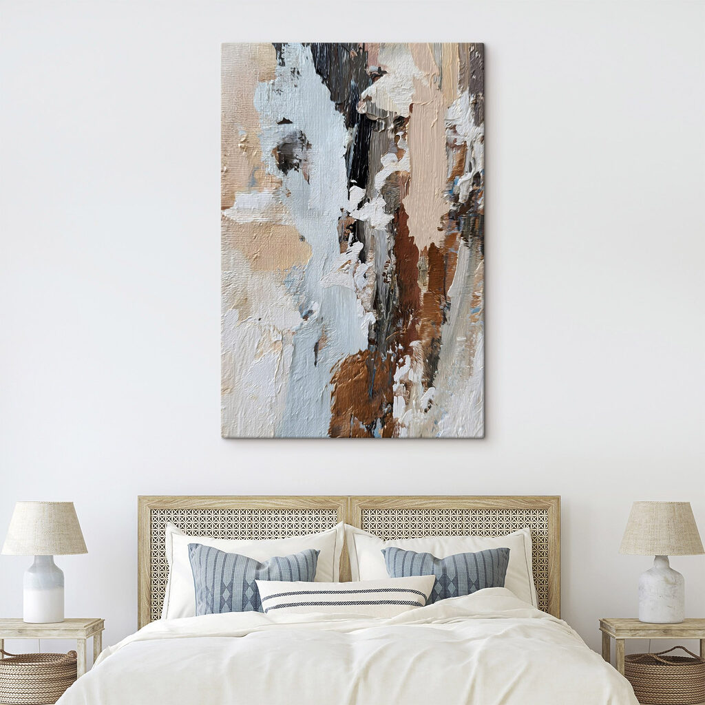 Abstract layers in soft earth tones