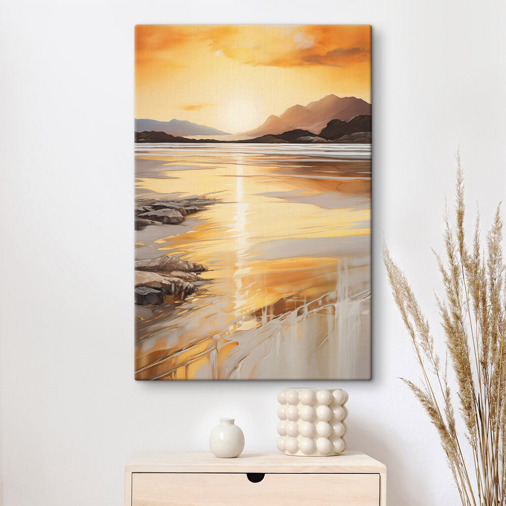 Sunset over a lake