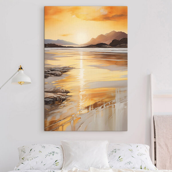 Sunset over a lake