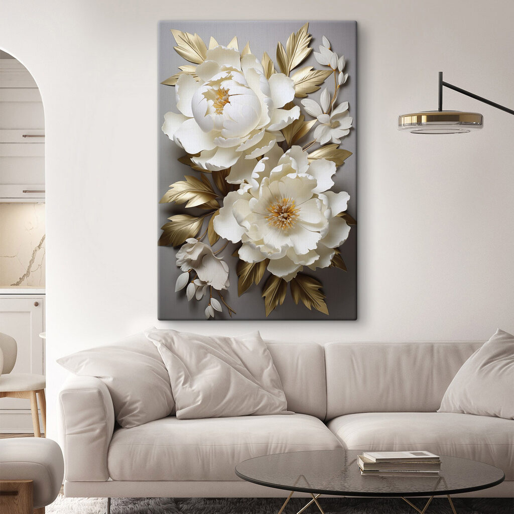 Elegant floral arrangement with lush leaves