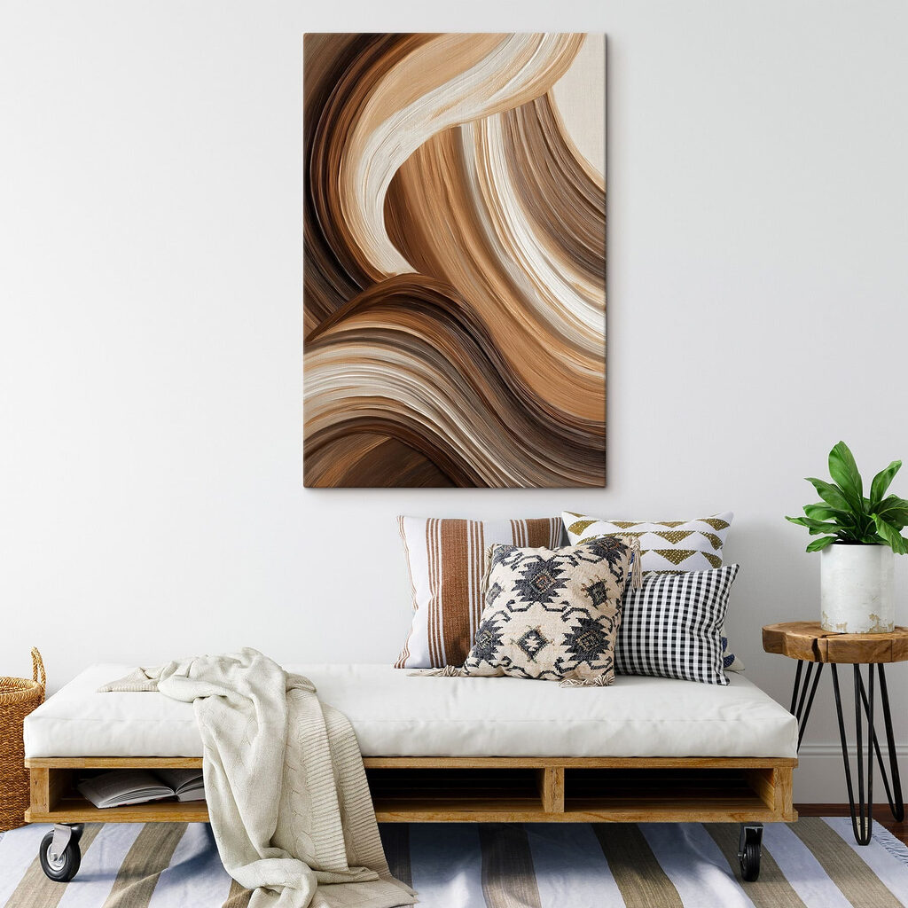 Fluid strokes in earthy tones Fluid strokes in earthy tones
