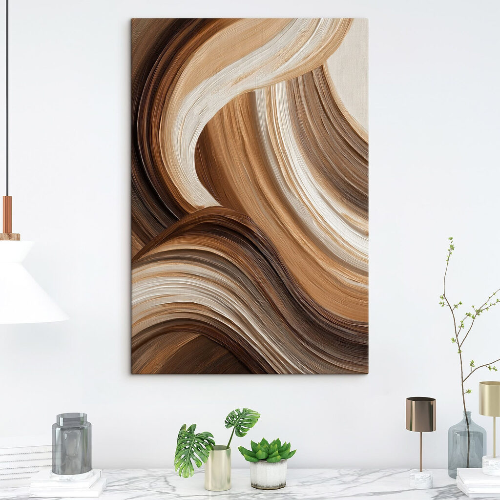 Fluid strokes in earthy tones Fluid strokes in earthy tones