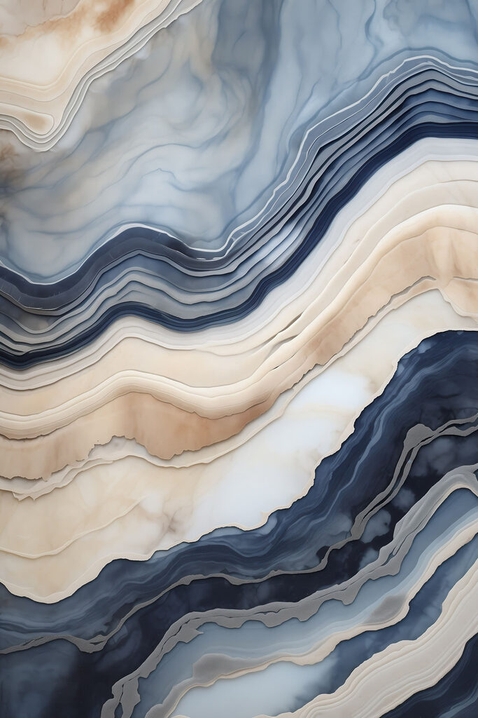 Waves of calming blue and beige Waves of calming blue and beige