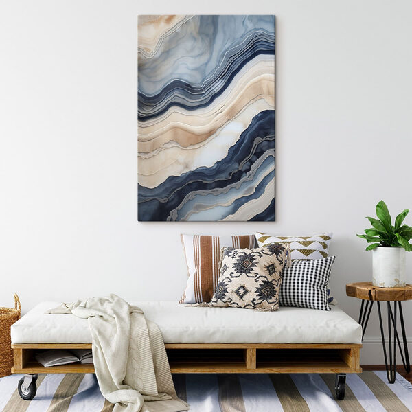 Waves of calming blue and beige Waves of calming blue and beige
