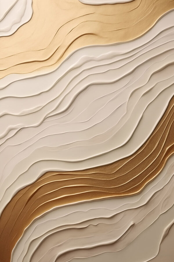 - Elegant waves of creamy hues - Elegant waves of creamy hues