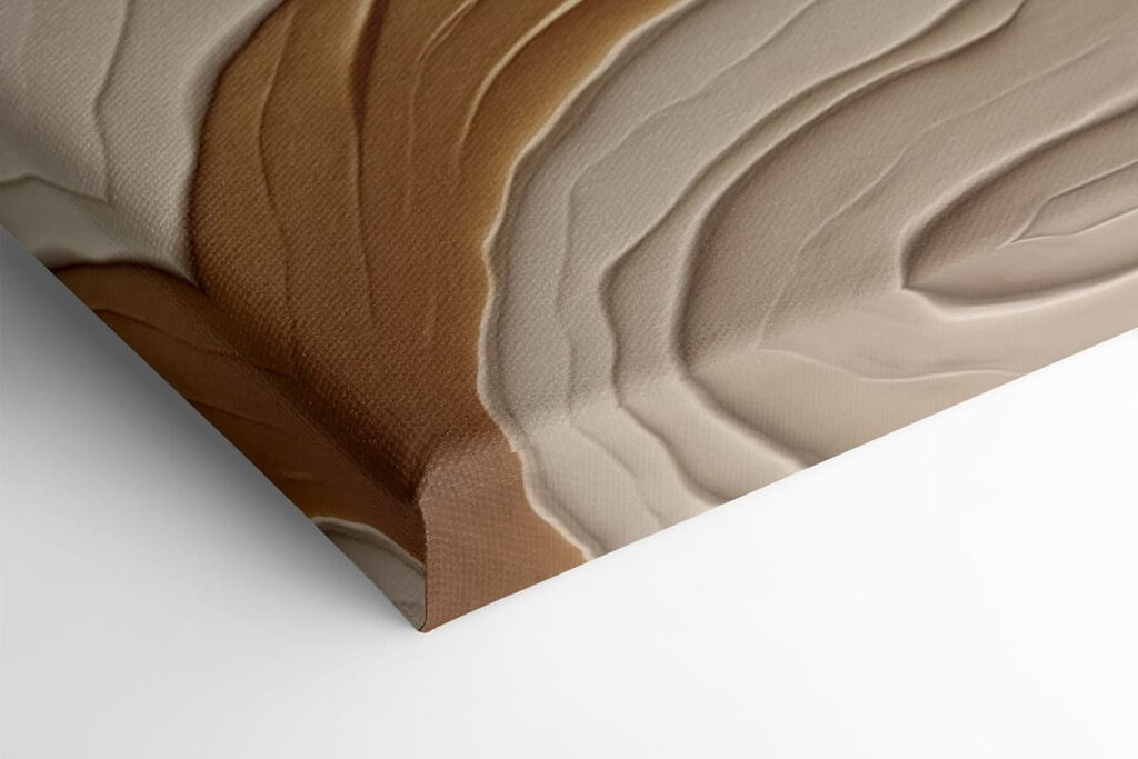 - Elegant waves of creamy hues - Elegant waves of creamy hues