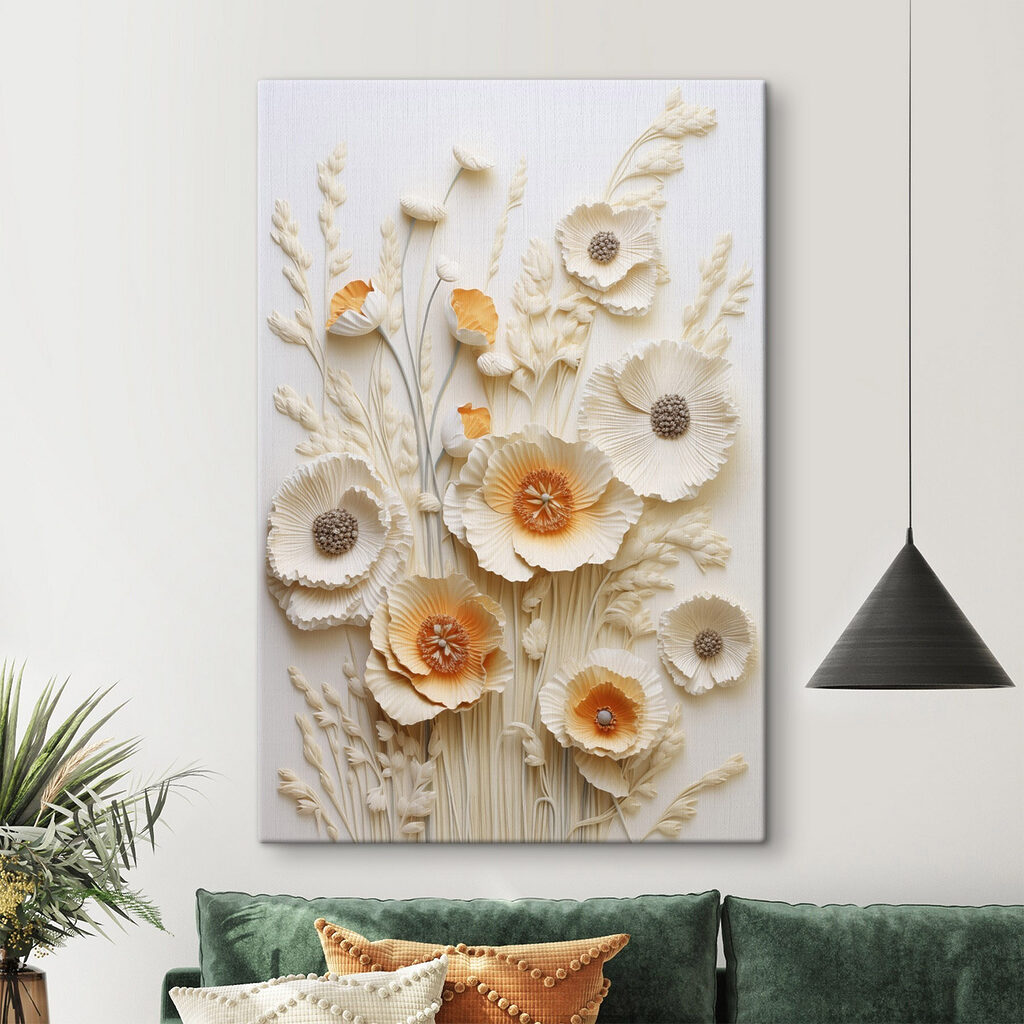 White and orange flowers