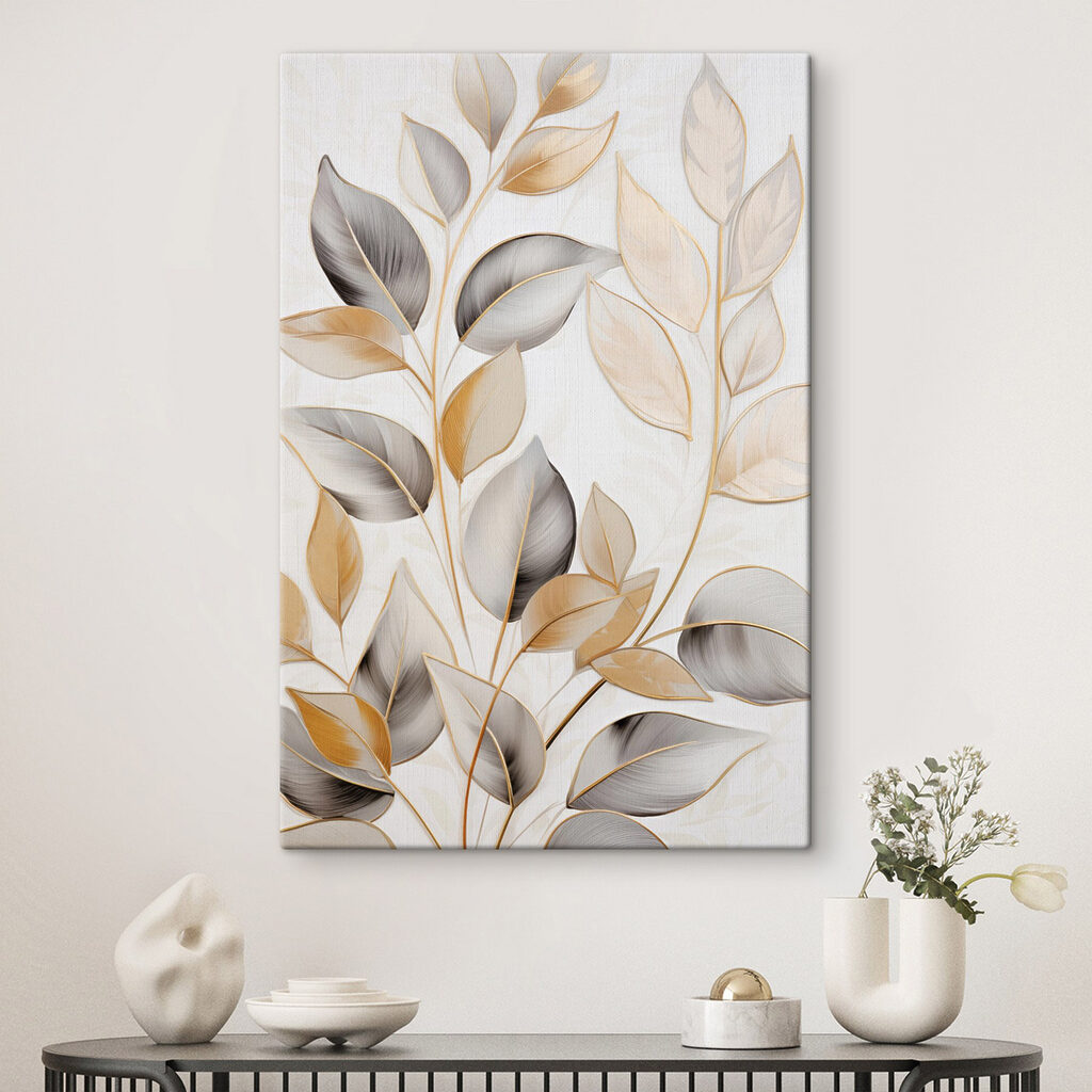 Nature-inspired design with delicate leaves