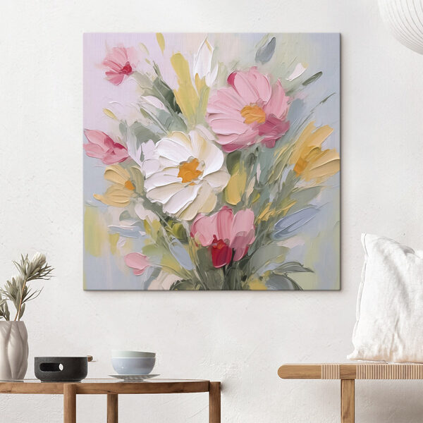 Painting of flowers in a vase Painting of flowers in a vase