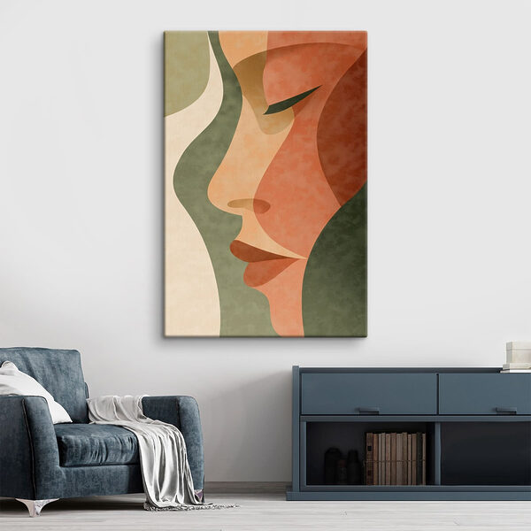 Abstract profile in soft colors