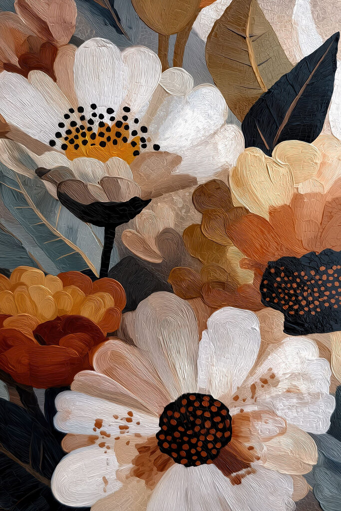 Vibrant blossoms in warm hues Vibrant blossoms in warm hues