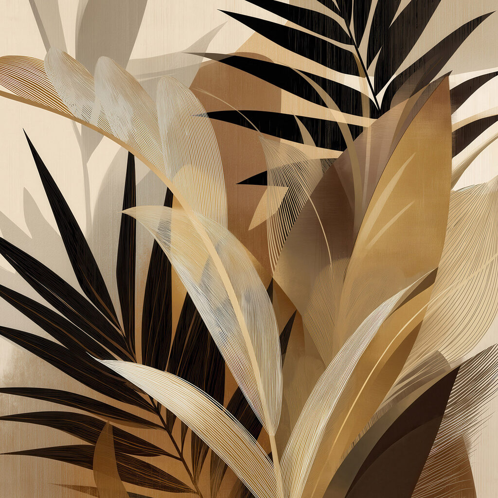Elegant leaves in warm tones Elegant leaves in warm tones
