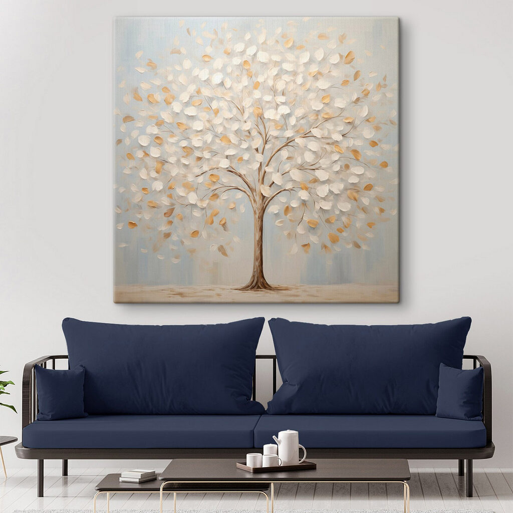 Painting of a tree with leaves