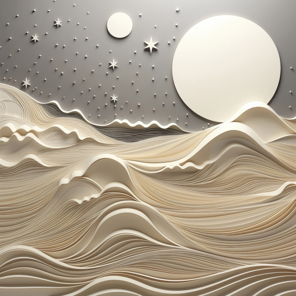 Moon over a desert Moon over a desert