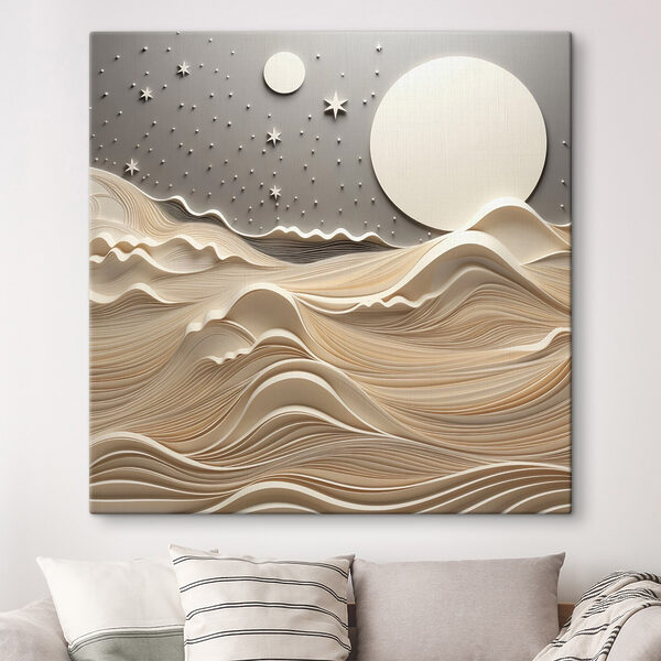 Moon over a desert Moon over a desert