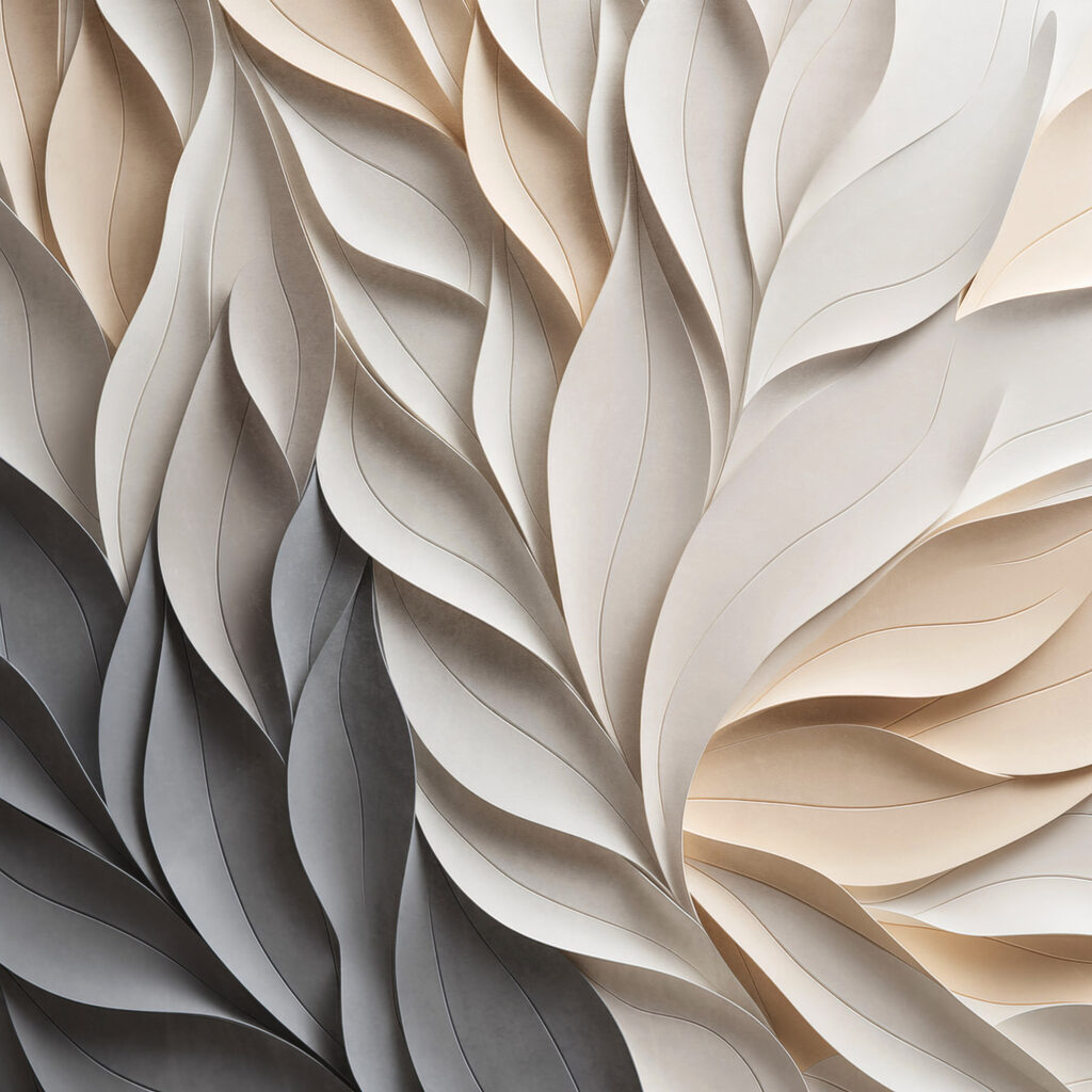 Flowing forms in soft hues Flowing forms in soft hues
