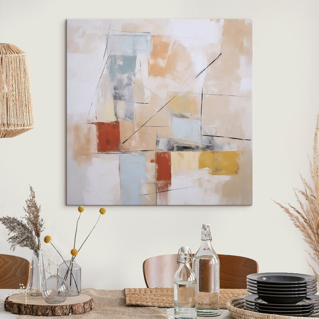 Painting of a colorful art piece
