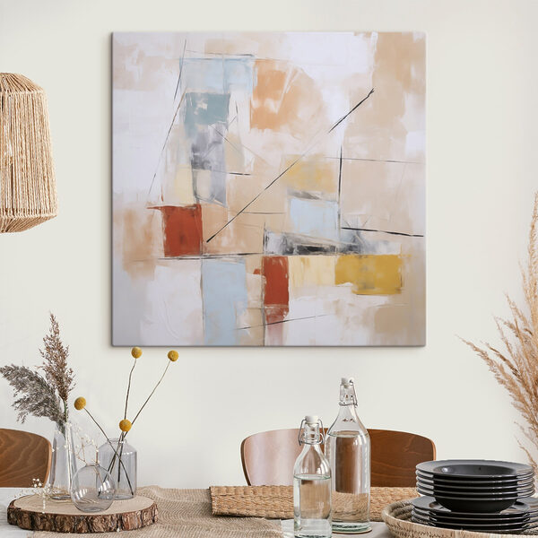 Painting of a colorful art piece