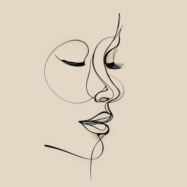 Drawing of a woman's face