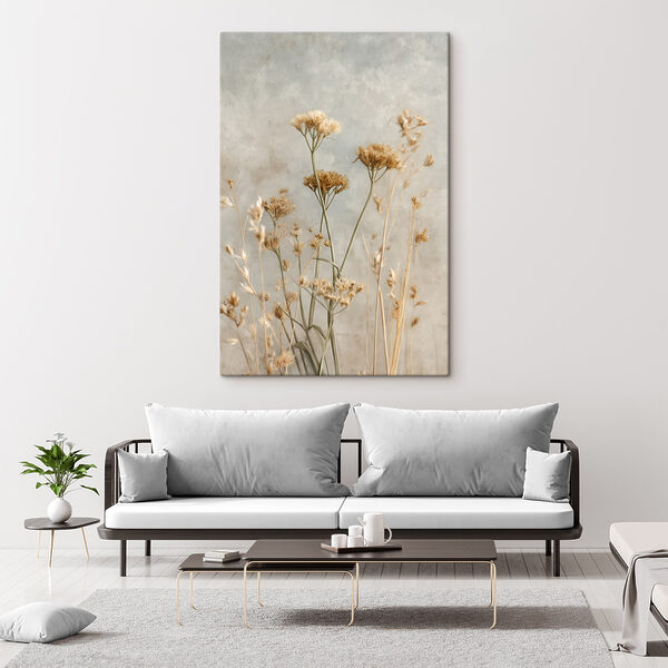 Dried blooms against a soft backdrop