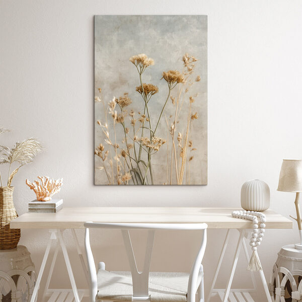 Dried blooms against a soft backdrop