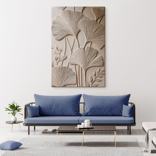 Wall art with leaves and flowers Wall art with leaves and flowers