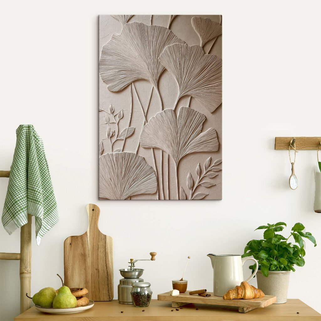 Wall art with leaves and flowers Wall art with leaves and flowers