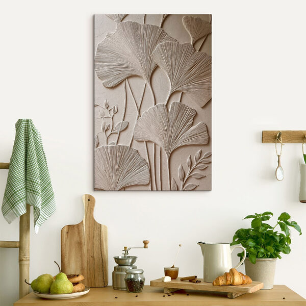 Wall art with leaves and flowers Wall art with leaves and flowers