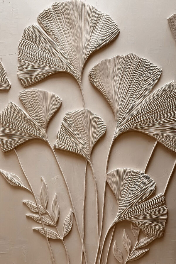 Wall art with leaves and flowers Wall art with leaves and flowers