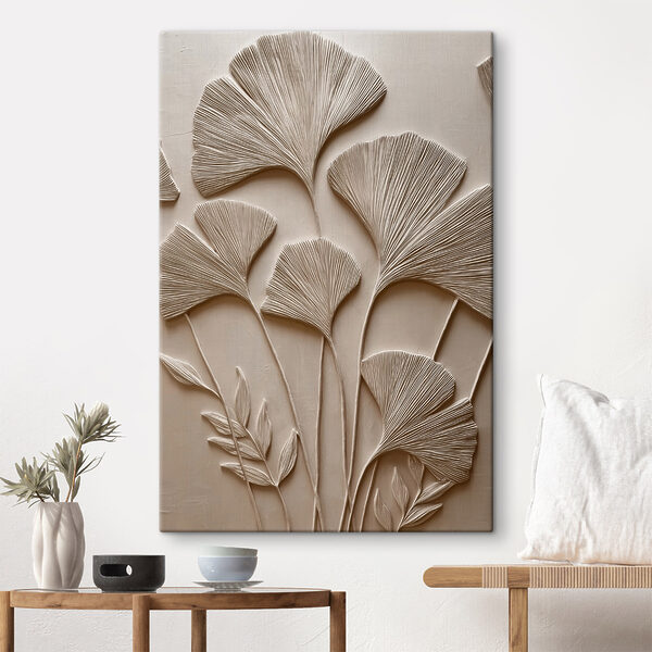 Wall art with leaves and flowers Wall art with leaves and flowers