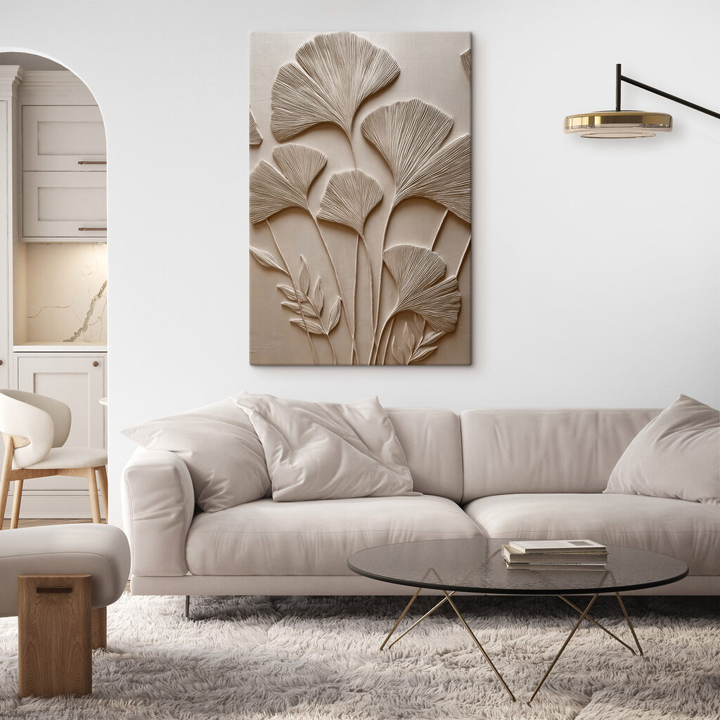 Wall art with leaves and flowers Wall art with leaves and flowers