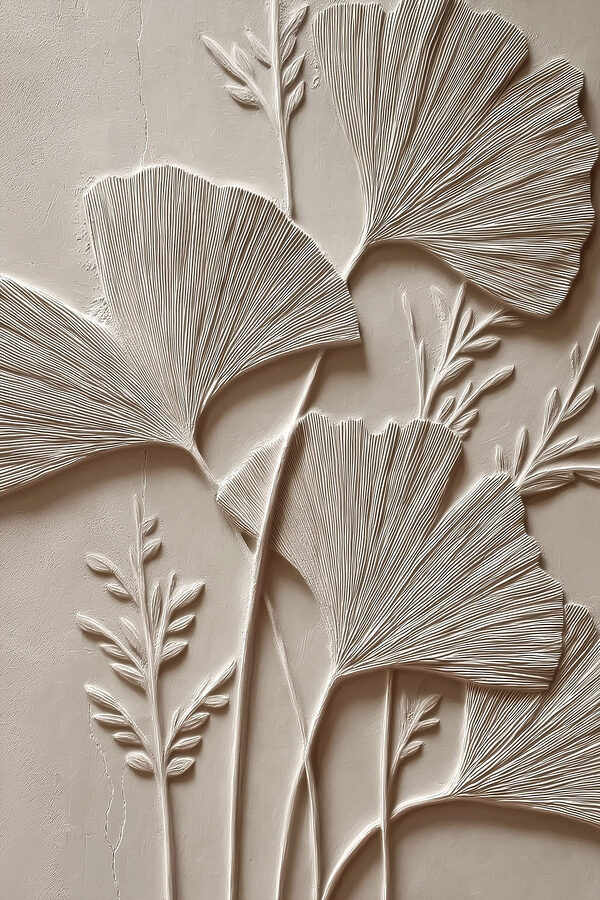 Nature-inspired wall relief design Nature-inspired wall relief design