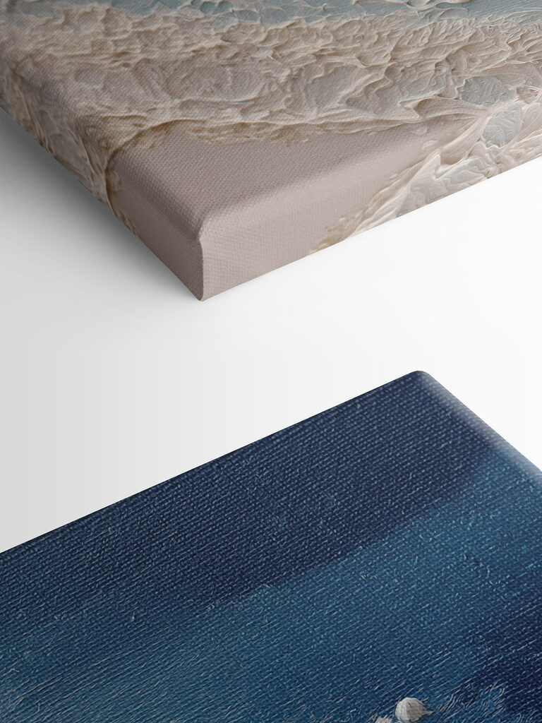 Waves dancing on textured canvas Waves dancing on textured canvas