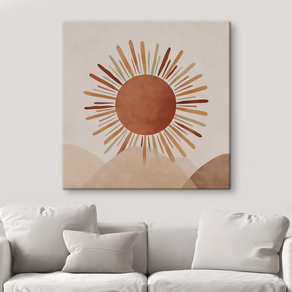 Sun with rays coming out of the top of a hill Sun with rays coming out of the top of a hill